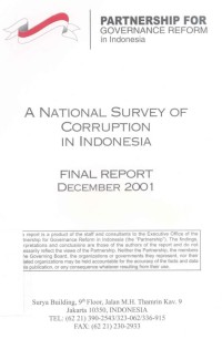 A national survey of corruption in Indonesia : final report December 2001