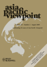 Asia Pacific Viewpoint, Volume 50, Number 3, December 2009