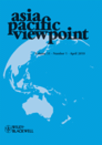 Asia Pacific Viewpoint, Volume 51, Number 1, April 2010