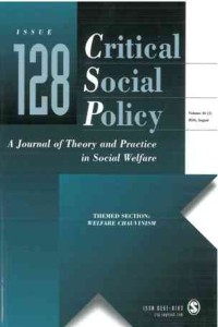 Critical Social Policy, Volume 37, Issue 132, Number 3, August 2017