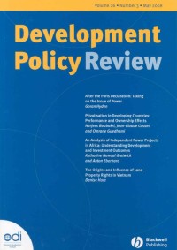 Development Policy Review, Volume 28, Number 2, March 2010