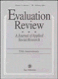 Evaluation Review: a journal of applied social research, Volume 36, Number 5 October 2012