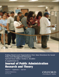 Policy Work : Street-Level Organizations Under New Managerialism