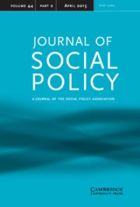 Journal of Social Policy, Volume 44, Part 2, April 2015