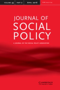 Journal of Social Policy, Volume 45 - Issue 4 - October 2016