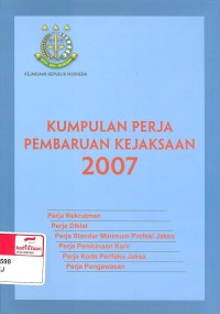 Kumpulan PERJA Pembaruan Kejaksaan 2007