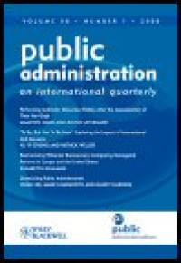 Public Administration an international quarterly, Volume 86, Number 1, 2008