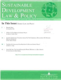 Sustainable Development Law & Policy, Volume 15, Issue 1, Winter 2015