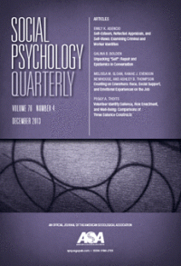 SOcial Psychology Quarterly, Volume 78, Number 3, September 2015