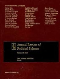 Annual Review of Political Science, Volume 16, 2013