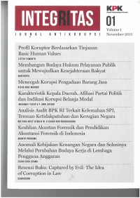 INTEGRITAS: Jurnal antikorupsi