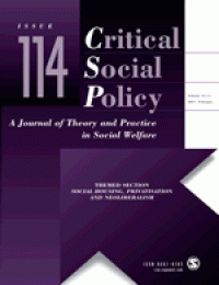 Critical Social Policy, Volume 34, Number 1, Issue 118, February 2014