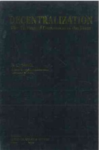 Decentralization: the territorial dimension of the State