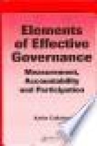 Elements of effective governance: measurement, accountability and participation