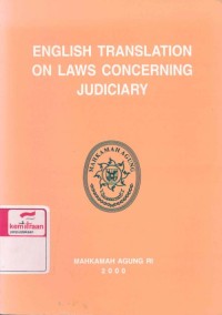 English translation on laws concerning judiciary