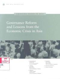 Governance reform and lessons from the economic crisis in Asia