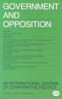 Government and Opposition. Volume 44, Number 1, January 2009