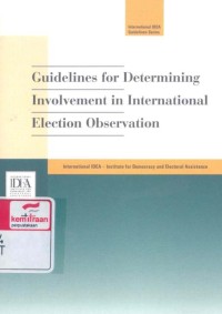 Guidelines for determining involvement in international election observation