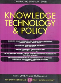 Knowledge Technology & Policy, Vol 21, Number 4 2008