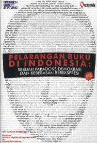 Pelarangan Buku di Indonesia : sebuah paradoks demokrasi dan kebebasan berekspresi