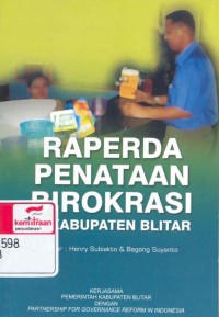 Raperda penataan birokrasi di kabupaten Blitar