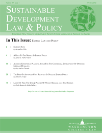 Sustainable Development Law & Policy, Volume 15, Issue 2, Spring 2015