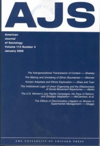 American Journal of Sociology [AJS], Volume 115 Number 5 March 2010