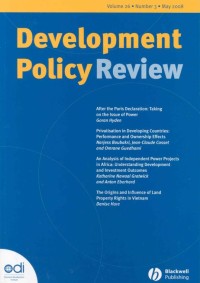 Development Policy Review, Volume 28, Number 3, May 2010