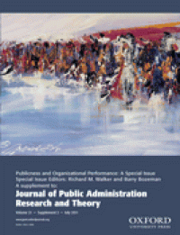Journal of Public Administration Research and Theory, Volume 21, Supplement 3, July 2011
