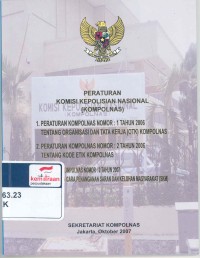 Peraturan komisi kepolisian nasional [Kompolnas]