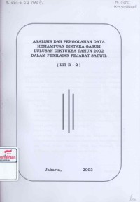 Analisa dan pengolahan data kemampuan Bintara Gasum lulusan Diktukba tahun 2002 dalam penilaian Pejabat Satwil