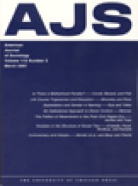 American Journal of Sociology [AJS], Volume 114, Number 3 November 2008