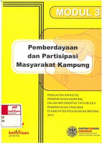 Pemberdayaan dan Partisipasi Masyarakat Kampung