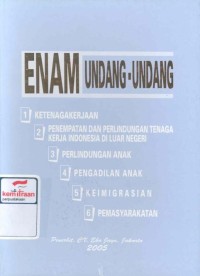 Enam undang-undang ketenagakerjaan ; penempatan dan perlindungan tenaga kerja Indonesia di luar negeri ; perlindungan anak ; pengadilan anak ; keimigrasian ; pemasyarakatan