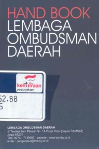 Hand book lembaga ombudsman daerah