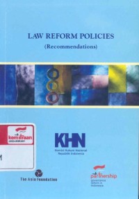 Law reform policies : recommendations